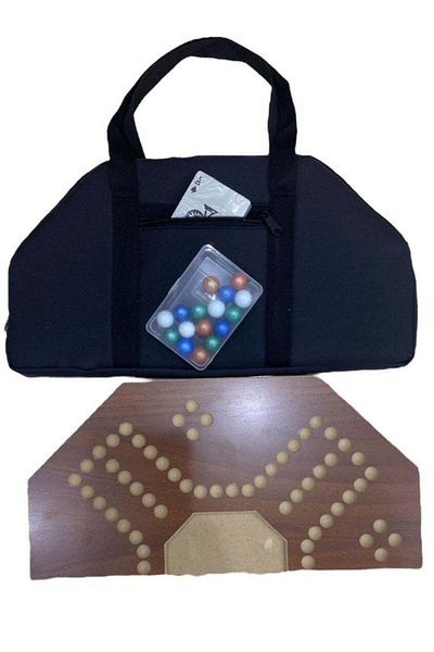 MARAH TOYS Wooden Jakkaru Game for Strategic Planning with Luxury Bag 40×40cm