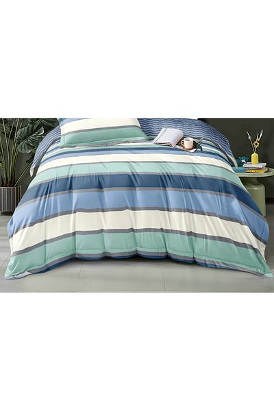CHIRASO CHIRASO Finet Bedding Set, 4 Pieces, Sheet 140x200, Duvet Cover 160x200, 2 Pillowcases, with print