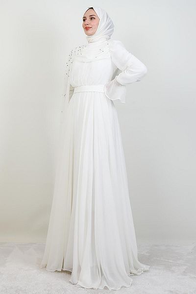 giz astore Carnation Cape Dress White