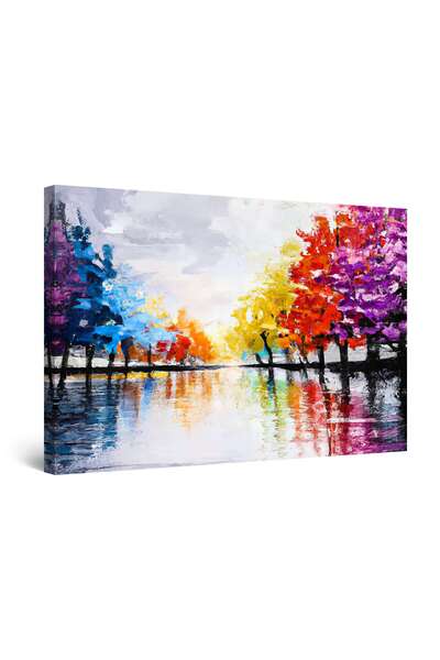 startonight Tablou DualView Startonight Copaci Colorati Luciosi, luminos in intuneric, 80 x 120 cm