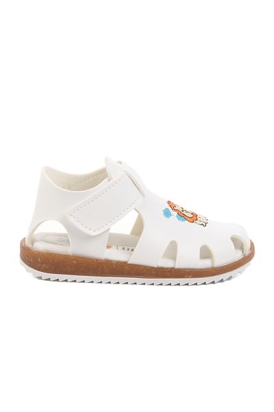 AYAKMOD White Velcro Lightweight Unisex Children's Sandals 17373 B