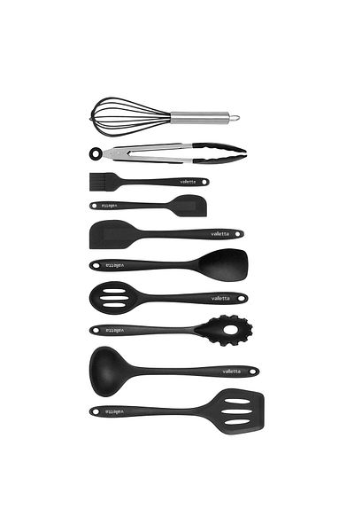 MATMEL Salvatore 10 Piece Kitchen Set - Black