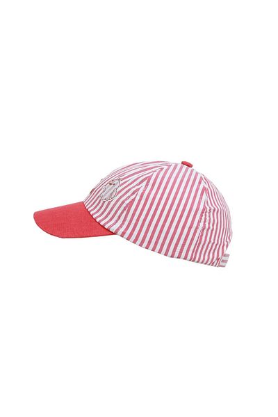 Intisimo Baby Hat, Stripes, Cotton, Red, 46 cm