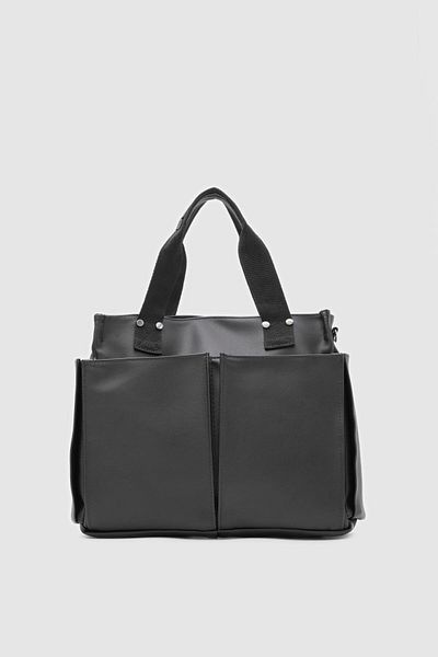 Shule Bags Servietă din piele Milano neagră