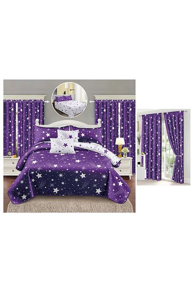 CHIRASO CHIRASO Bedding Set, 8 Pieces with Drapery, 230x240 Sheet, Duvet Cover and 4 Pillowcases