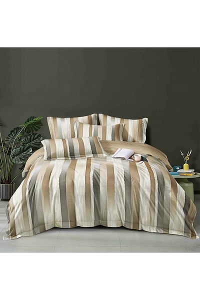 CHIRASO CHIRASO Finet Bedding Set, 4 Pieces, Sheet 140x200, Duvet Cover 160x200, 2 Pillowcases, with print