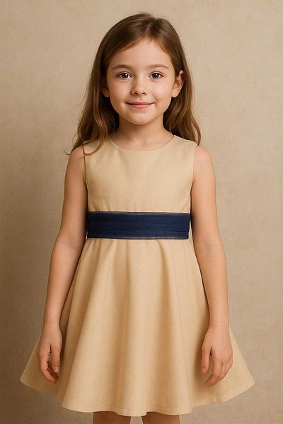 GAZALEH Bayramlik Satin Girl Dress