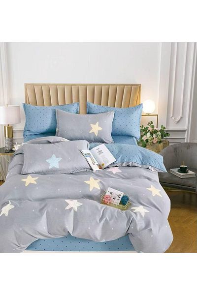 chiraso CHIRASO Finet Bedding Set, 6 Pieces, 2 Persons, Sheet 240x250, Quilt 200x230, 4 Pillowcases, Print