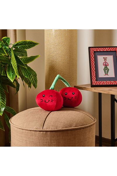 ASPARTAM Cherry Figured Pillow - Red - 25 cm