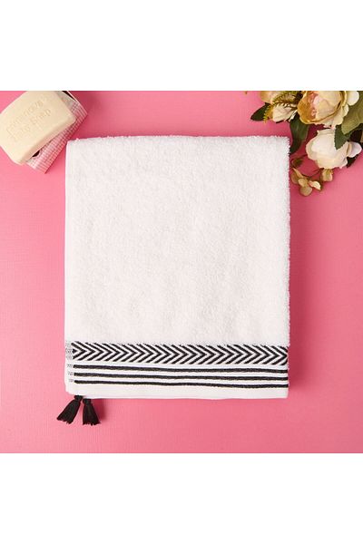 MATMEL Ethnic Face Towel - White - 50X90 cm