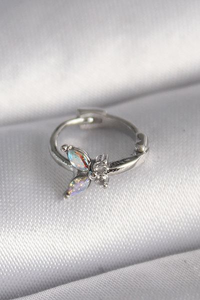Skygo 316L Steel Silver Color Zircon Stone Butterfly Model Tragus Piercing - Tj-Pr1327