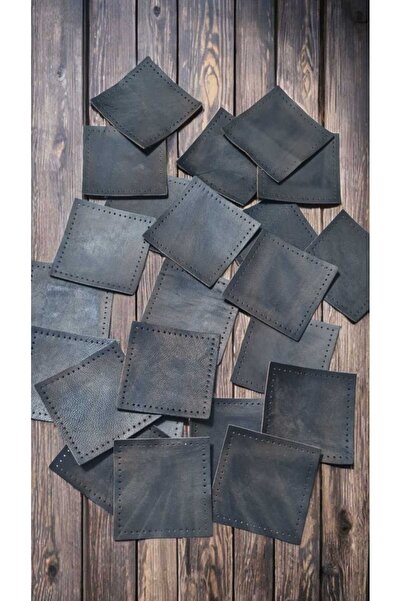 ELİS Hakiki (GERÇEK) Dikilebilir Telalı Kare Parça Deri 8x8 Cm 10 Adet
