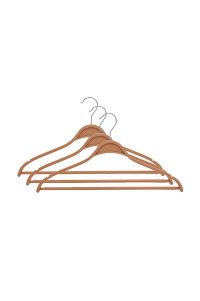 MATMEL 3-Piece Wooden Look Clothes Hanger