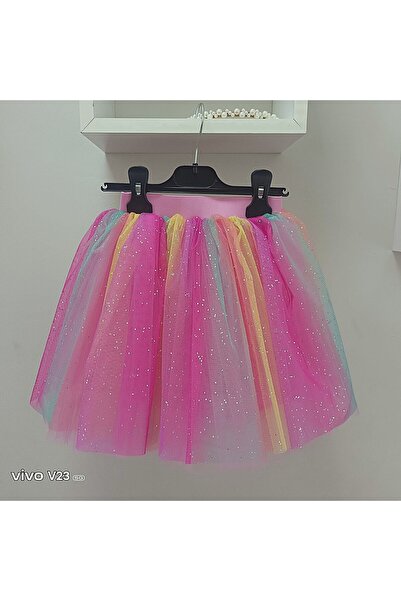 babysmile GÖKKUŞAĞI RENKLİ TÜTÜ ETEK