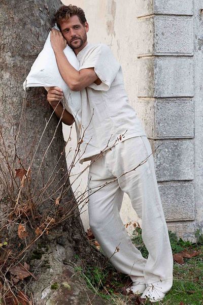 JOJOMIA Juan Men's Linen Trousers Beige