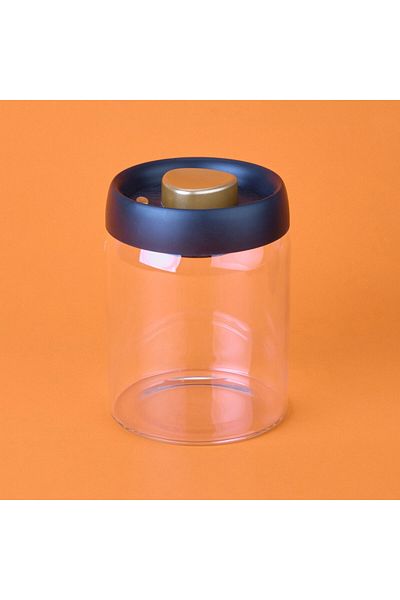 MATMEL Frasco Vacuum Storage Jar - Transparent / Black - 900 ml