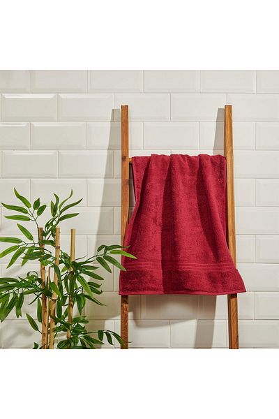 MATMEL Organic Cotton Face Towel - Burgundy - 50X90 cm