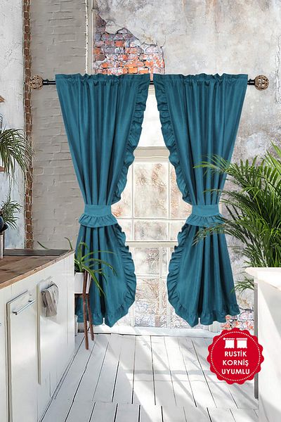 cotton maison Double Blades Poly Curtain - Vertical Ruffles