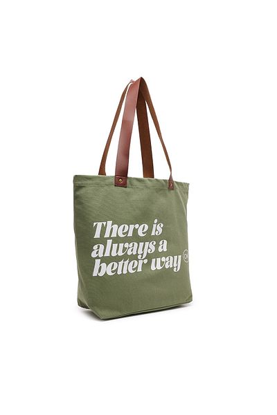 R&B Green Printed Canvas Shoulder Bag