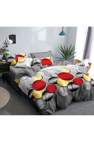 CHIRASO CHIRASO Finet Bedding Set, 6 Pieces, 2 Persons, Sheet 245x250, Quilt 200x230, 4 Pillowcases, Print