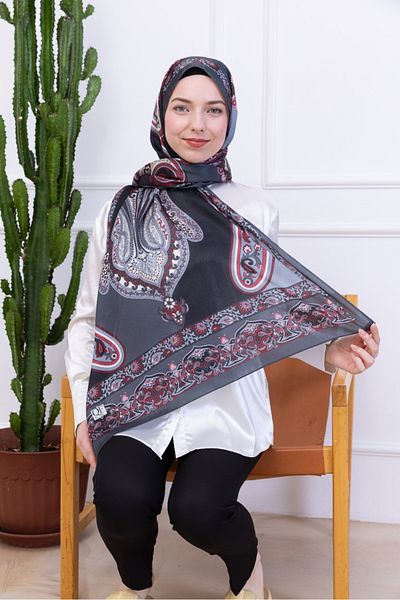 aldyoo Retro Ethnic Pattern Idol Janjan Shawl Burgundy