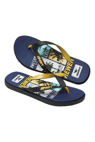 Intisimo Men's Slippers, Jomix, Exotic, Yellow/Navy - 40