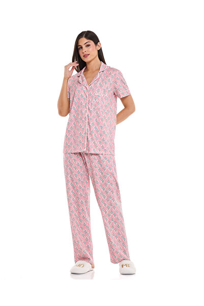 R&B Pink Printed Pyjama Set