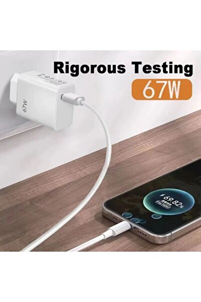 ELMHURST Incarcator priza USB Fast Charge 67W, Universal, alb