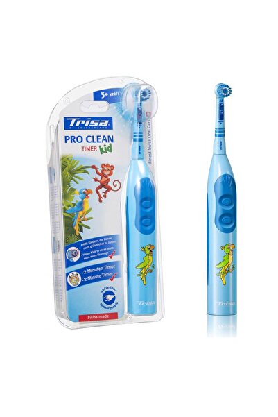 Trisa Periuță de dinți electrică Pro Clean Timer Kid 674478 albastră cu oscilații, albastră