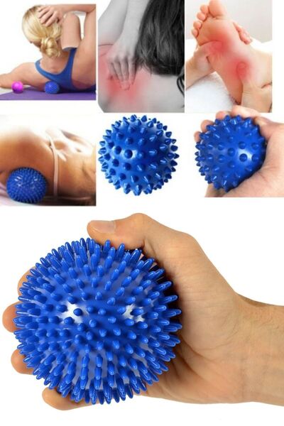 CNGZSHOP Pilates Masaj Topu 8 Cm Duyu Uyarıcı Dikenli Masaj Topu El Sırt Vücu...