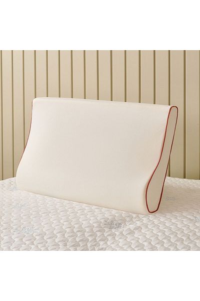 ASPARTAM Visco Pillow with Neck Support - White - 39X60 cm