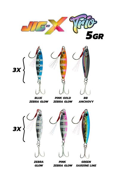 Fujin Jig-X Trio Triple Micro Jig 5Gr