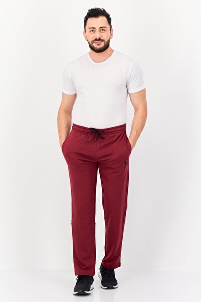 Tapout Men Sportswear Fit Brand Logo Outdoor Sweatpants, Maroon