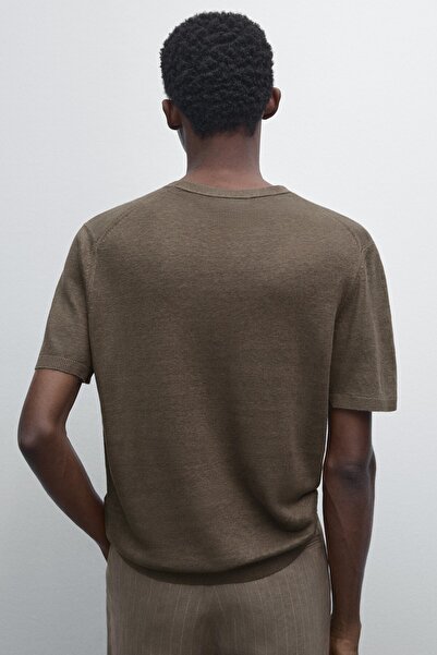 Massimo Dutti %100 keten triko t-shirt