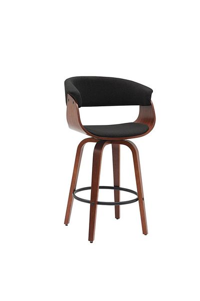 Generic Bar Stool Modern Adjustable Height Fabric Upholstered 360°Swivel Bar Chairs for Cafe & Dining Room