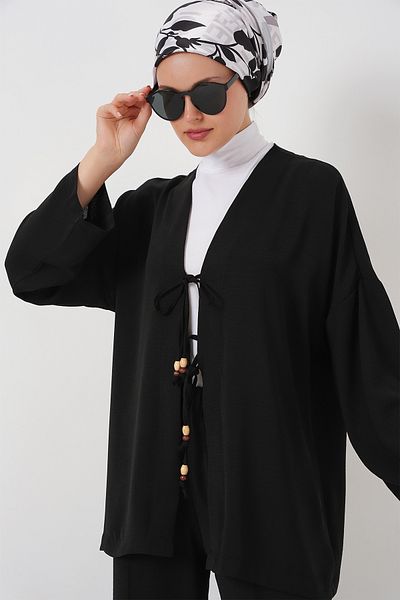 Bigdart Γυναικείο Σετ Παντελόνι Ayrobin Kimono 6739 - Μαύρο