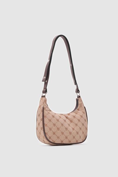 Shule Bags Τσάντα Westa Jacquard Baguette Μπεζ