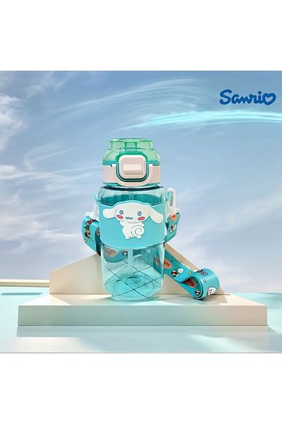 ada çanta kırtasiye Children's Water Bottle Flask 600ml with Strap Cinnamoroll Figure Plastic Ad41448