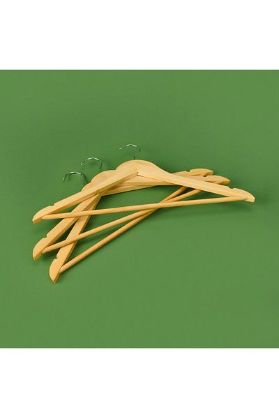 MATMEL 3-Piece Clothes Hanger - Brown - 44.5 cm