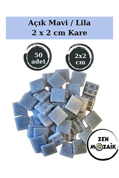 Zen Mozaik Sanatsal Mozaik Çalışmalarınız Için 20x20 Mm (2x2 Cm) Renkli Cam M...