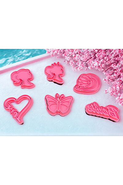ESL Decor Barbie Görünümlü 6’lı Kurabiye Ve Şeker Hamuru Kalıbı Seti – Kız Ço...