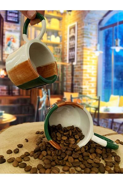 Mu Art Ahşap Woven Handmade Ceramic Mug Cup