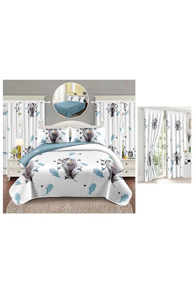 CHIRASO CHIRASO FINET 6 Piece Bedding Set with Drapery, Sheet 160x230, Quilt 160x200