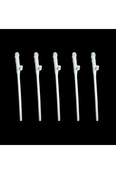 Zhuoai set of 30 drinking straws, plastic, white, 18.9 cm