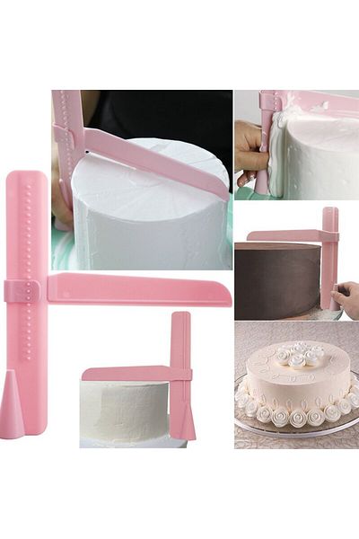 zola Decorative cake/cupcake spatula, plastic, 23x20 cm, pink