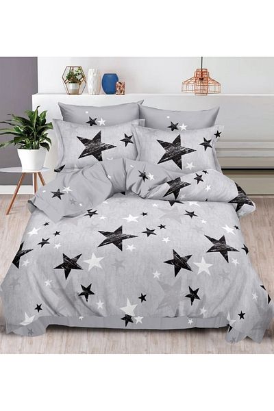 chiraso CHIRASO Finet Bedding Set, 6 Pieces, Sheet 240x250, Quilt 200x230, 4 Pillowcases, Print