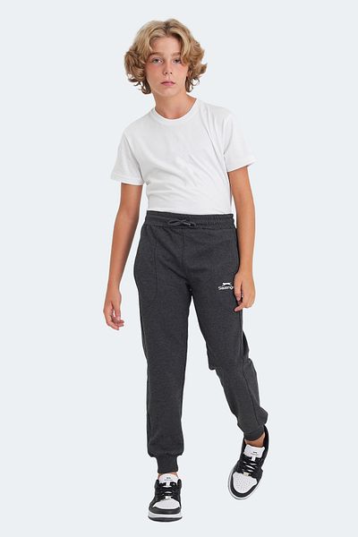 Slazenger Παιδικό αθλητικό παντελόνι LINE Unisex Σκούρο Γκρι