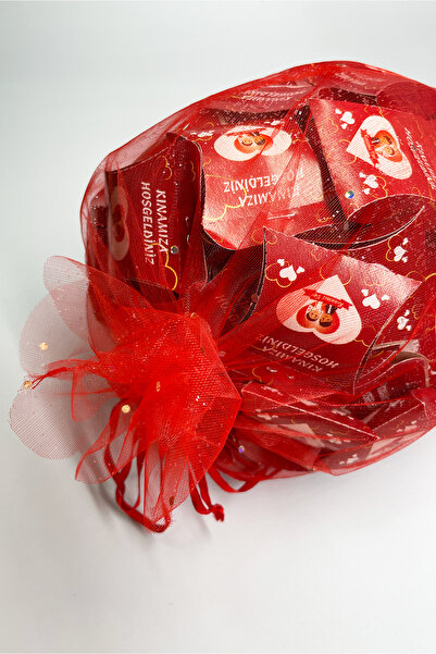 Hobi Stok 100'lü Dağıtmalık, Paketli Hediyelik Kına, Kınamıza Hoş Geldiniz yazılı Renkli Kutulu Gelin Kına