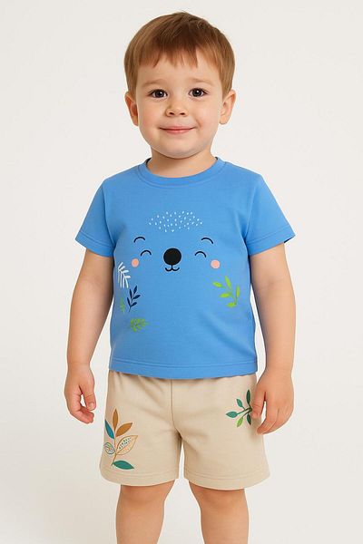 Esterella Baby Boy Combed Cotton Shorts Suit/ Combed Cotton Shorts Baby Suit