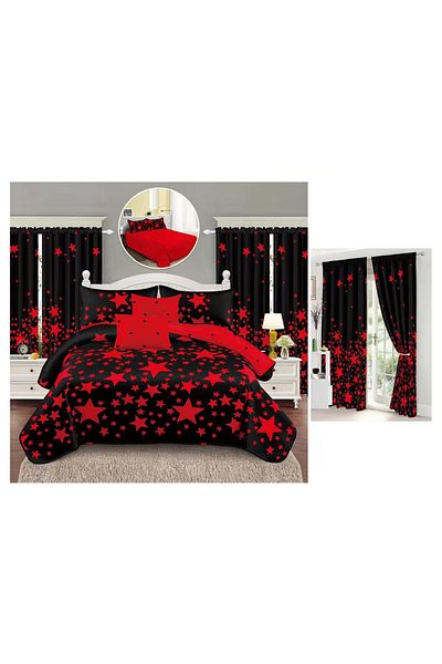 CHIRASO CHIRASO Bedding Set, 8 Pieces with Drapery, 230x240 Sheet, Duvet Cover and 4 Pillowcases